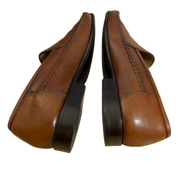 Aldo Brue Brown Mens Loafers Shoes Made in Italy Size 9.5 - Picture 7 of 7